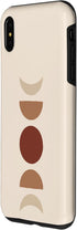iPhone XS Max Phases of Moon Boho Case in Beige Rust Red Burnt Orange