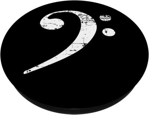 Bass Clef Design Bass Players + Bassists PopSockets Swappable PopGrip