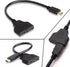 Flsazrx 1 2 1 2 Hdmi Splitter in Out Adapter Cable -HDMI Splitter Male to Dual HDMI Female to Way for HD, LED, LCD, TV