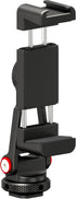 Reflex Camera Premium Universal Aluminum Phone Clamp Tripod Mount with Twin Cold Shoe, 1/4"-20