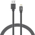 XYS-L4204F Charge and Sync USB to Lightning Flat Cable - 4 Ft. (Black)