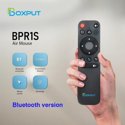 BPR1S Air Mouse Remote Bluetooth Voice Remote Control with 6 Axis Gyro Support Full Buttons IR Learning Bluetooth Remote Control for PC Android TV Box TV Stick Set Top Box Smart Projector