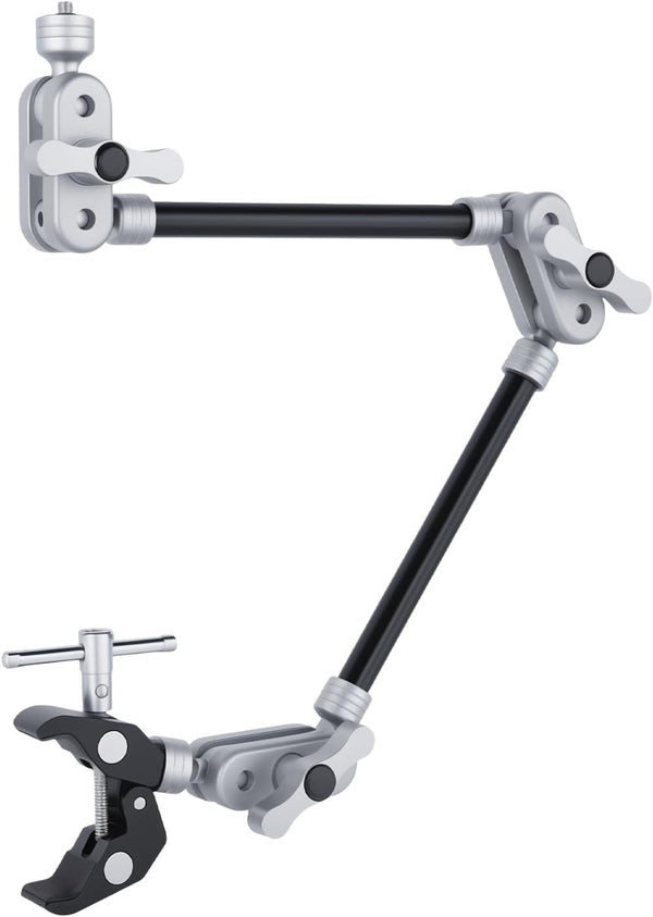UTEBIT 22" Magic Arm w Clamp Mount, Desk Camera Mount Articulating Friction Boom