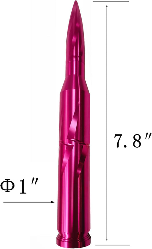 VIGOLU F150 F250 F350 1500 7.8 Inches) Bullet Antenna Replacement for Ford Jeep Wrangler Toyota Tundra Dodge Ram (Rose