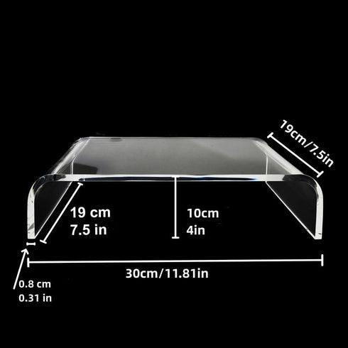 Generic Acrylic Monitor Stand Clear Monitor Riser Desk Laptop Stand Riser Laptop/PC/Multimedia Monitor Stand for Home