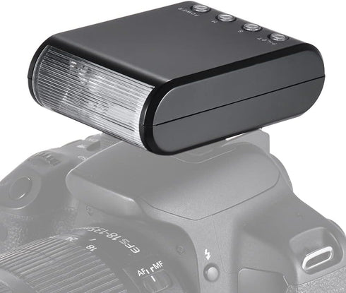 WS-25 Professional Mini Digital Slave Flash Speedlite On-Camera Flash with Universal Hot Shoe GN18 for Canon Nikon