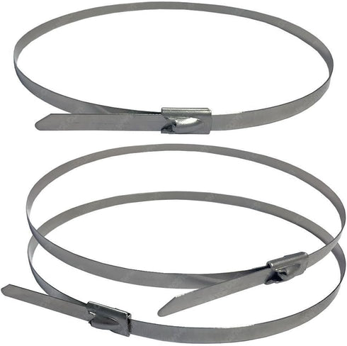 Electriduct 304 Stainless Steel Cable Ties, 20 Inch, 200 Lbs Heavy Duty, 25 Pack