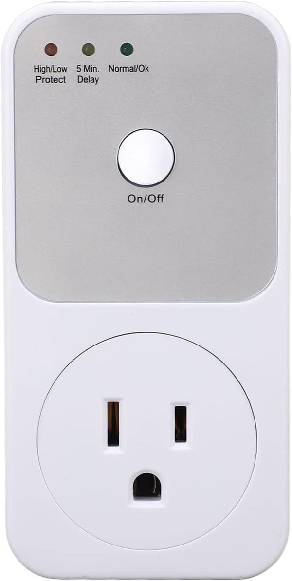 Voltage Protector, Voltage Regulator Outlet, Wall Mount Power Suppressor with US Plug AC 80V to 150V for Home Appliances