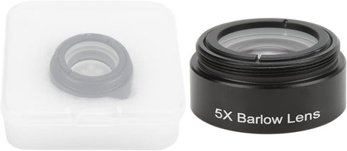 Extra Objective Lens, Clear Optical Glass 5X Microscope Camera Lens for Astronomy Lovers
