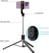 Tianle 67 Inch Selfie Stick, Phone Tripod Extendable Cell Phone Tripod Stand with Wireless Remote and Phone Holder