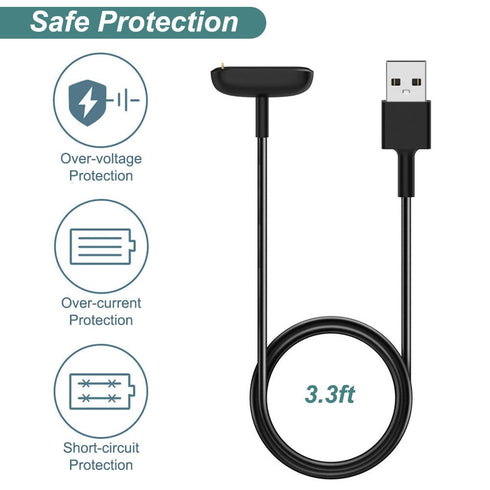 Kissmart Charger for Fitbit Luxe/Charge 6/Charge 5, Replacement Charging Cable Cord (3.3ft/1m)