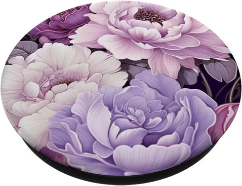 Elegant Blush Pink & Purple Vintage Floral Rose & Peony PopSockets Standard PopGrip