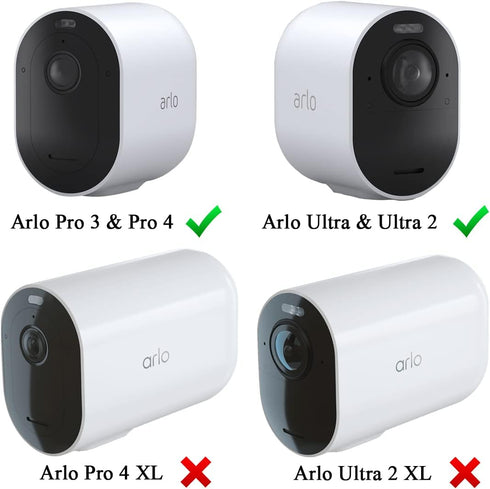 Silicone Skin Case Cover for Arlo Ultra & Pro Series, UV Weather Protection, Camouflage, White, 3 Pack