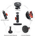 SUREWO Magnetic Camera Mount with Mini Universal Head, Magnetic Base Stand with 1/4"-20 Thread for GoPro Hero 12 11 10
