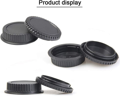 Front Body Cap & Rear Lens Cap Cover Compatible for Canon T8 T8i T7 T7I T6 T6i SL3, 90D 80D 77D 70D 7D 6D Mark II/I, 5D