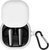 Geekria Silicone Case Cover for Anker Soundcore Liberty Air 2 Pro Earbuds, Protective Skin with Keychain Hook (White)