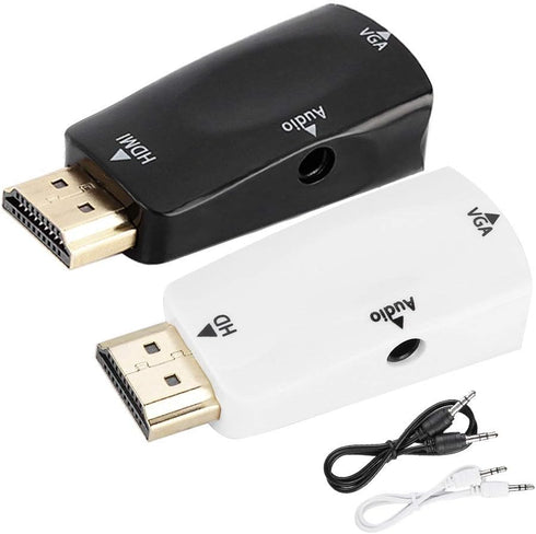 Sonew HD 1080P Female to VGA Female Converter Adapter with 3.5mm Audio Output Cable for PC/Laptop/DVD
