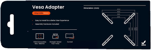 PUTORSEN VESA Adapter Mount Bracket Kit - For 32 to 55 inch LCD LED TV, Upgrade Mounting Holes up to 400x400 mm