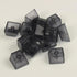 OEM Profile Blank Keycaps ABS Frosted Transparent Translucent 1U R4 Keycap for MX switches Mechanical Keyboard (Transparent Black, 20pcs) by Elacgap