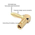 VCELINK Right Angle Banana Plugs, 4 Pairs/8 Pack, 90 Degree 4mm Gold Plated Speaker Connector