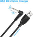 USB DC Charging Cable | 3ft Fast Charger Cord, 2.5mm Replacement, 5V USB Charger Wire for Quick Charging