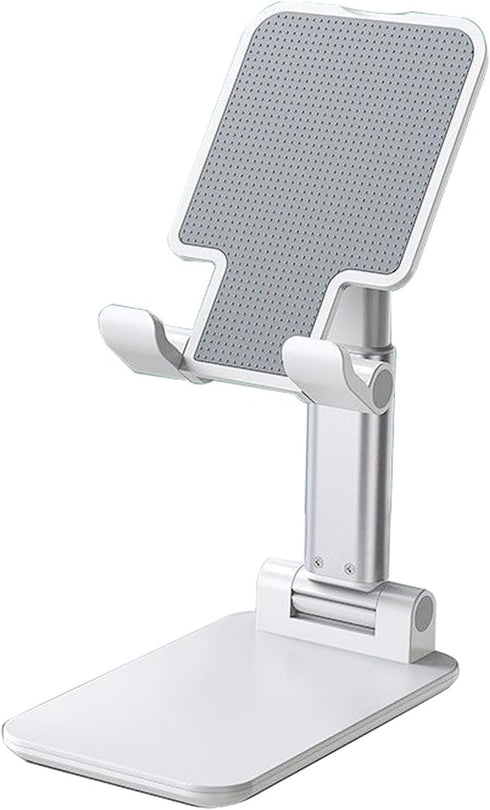 Cell Phone Stand for Desk, Anti-Slip Phone Holder Compatible with iPhone 15 14 13 12 Mini 11 Pro Xs Max XR X (White)