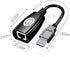USB Extender Over RJ45 Cat 6/5/5e Adapter, RJ45 Ethernet Splitter to USB Extension up to 50m/164ft