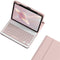 iPad Pro 13 inch M4 Keyboard Case, Magnetic Detachable Bluetooth Keyboard Cover with Pencil Charging Support, Pink