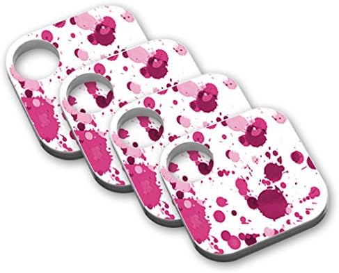 MightySkins Protective Vinyl Skin Decal (4 Pack) - Pink Drops for Tile Key Finder Phone Finder Wrap Cover Sticker