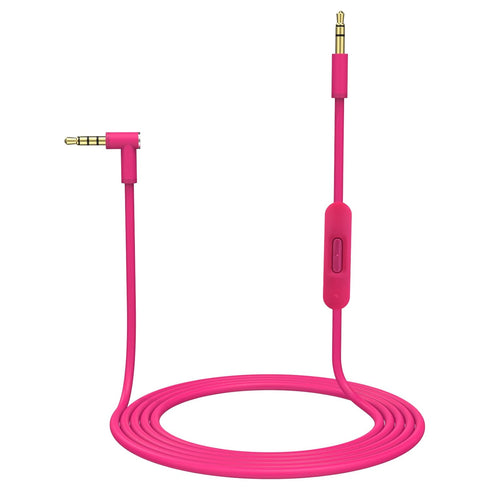 Replacement Audio Cable Cord with In-line Microphone - Compatible with Beats Headphones Solo, Studio, Pro, Detox, Pink