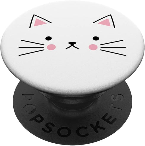 Kitty Cat Pop Socket for Phone, Cute Cat PopSockets Standard PopGrip
