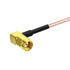 BINGFU SMA Female Bulkhead Mount to SMA Male Right Angle RG316 Antenna Extension Cable, 12 inch 30cm 2-Pack for 4G LTE