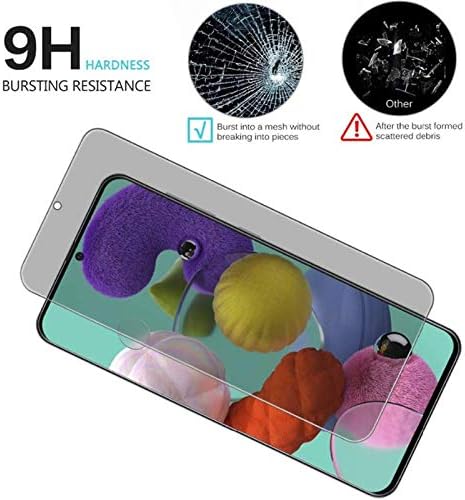 Privacy Screen Protector for Samsung Galaxy A71 5G, 2-Pack Full Coverage Tempered Glass