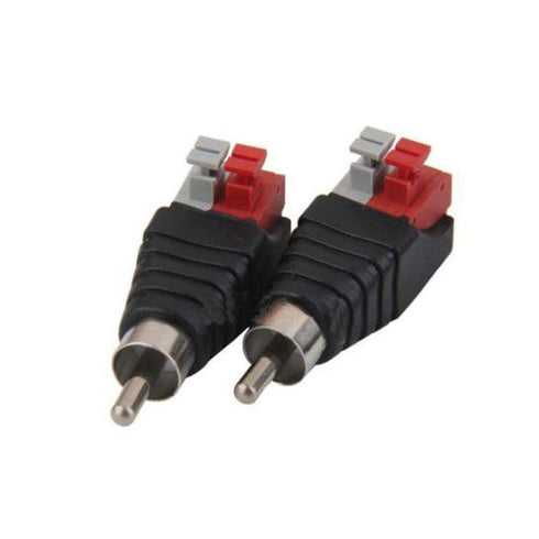 Lollipop Speaker Wire Cable to Audio Male RCA Connector Adapter, 10pcs/Set