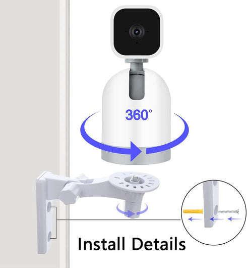 Wall Mount Compatible with WYZE Cam Pan V3/V2, Blink Mini Pan-Tilt Cam, Adjustable Security Wall Mount Bracket, 180
