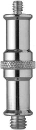2 Pieces Metal Male Convertor Threaded Screw Adapter, 1/4 to 3/8 inch for Studio Light Stand, Hotshoe/Coldshoe