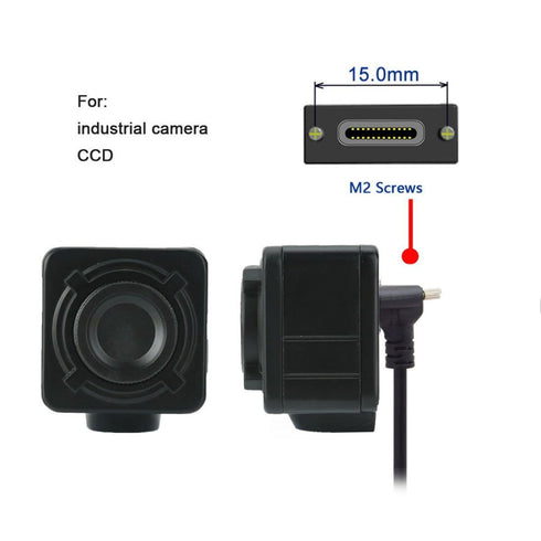 chenyang USB 3.0 to USB C 90 Degree Angled Data Cable with Panel Mount Screw for Industrial Camera - 5.0M