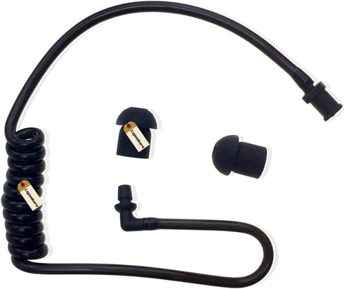 Replacement Coil Audio Tube - 10Pcs Twist On Acoustic Tube with Mushroom Earbuds for Two Way Radio