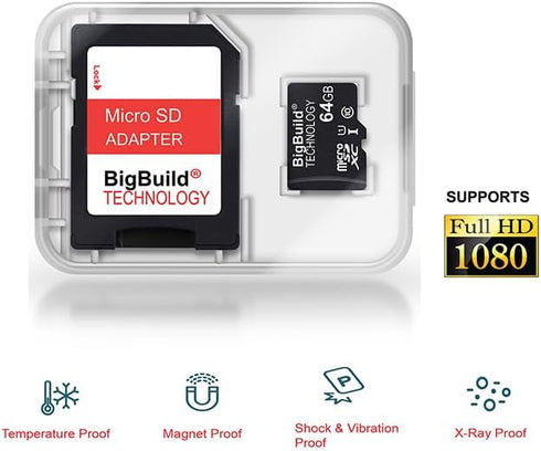 BigBuild Technology 64GB A9/A9+, Active4 Active5, Xcover7 Micro SDXC Memory Card for Samsung Galaxy Tab Pro, Tablets