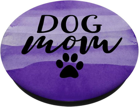 Dog Mom Fur Mama Dog Lover Gifts Paw Print Purple PopSockets PopGrip: Swappable Grip for Phones & Tablets