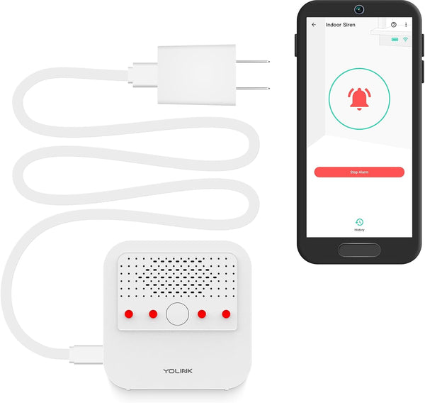 Smart Siren Alarm, Loud 110 dB Wireless Home Security Alarm, Panic Alarm with Remote Control, Works with Alexa, Google