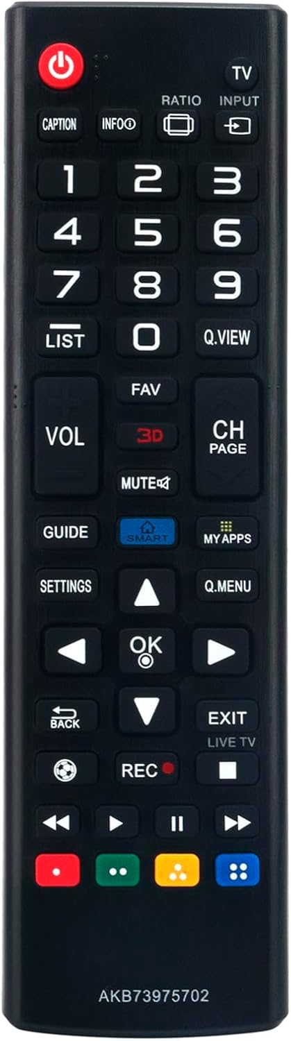 New AKB73975702 Remote for LG LCD LED HDTV Smart 3D TV - Fits Multiple Models Including 42LA6200, 55EA9700