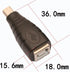 USB 2.0 Type B to Mini USB Adapter - 2 Pack, 5-Pin Female/Male