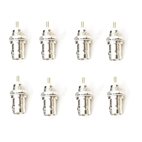BNC Chassis Panel Mount Socket Female Jack Solder Type Connectors Adapter (8 Pack)