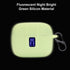 TAGRY X08 Wireless Headphone Case - Fluorescent Night Yellow Silicon Cover with LED Window & Dual Carabiner.