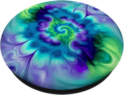 Tie Dye Colorful Blue Cyan Purple Design PopSockets Standard PopGrip