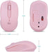 Rii Wireless Mouse, 2.4G Portable Mice for PC, Laptop, Office with Wireless USB Dongle (Black+Pink)