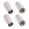 Fancasee 4-Pack F Type Male to BNC Female Adapter, 75 Ohm Coaxial Connector for CCTV Security Camera