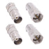 Fancasee 4-Pack F Type Male to BNC Female Adapter, 75 Ohm Coaxial Connector for CCTV Security Camera