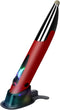 lychee Rechargeable Pocket Pen Mouse, Left/Right-Handed Wireless Optical Ergonomic Mouse with Stylus Function (Red)